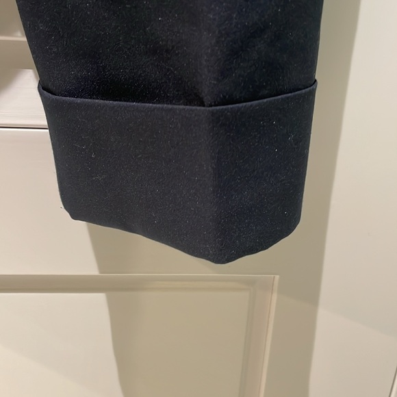 ZARA size S cuffed cropped elastic-back NAVY BLUE dress pants - Picture 4 of 5